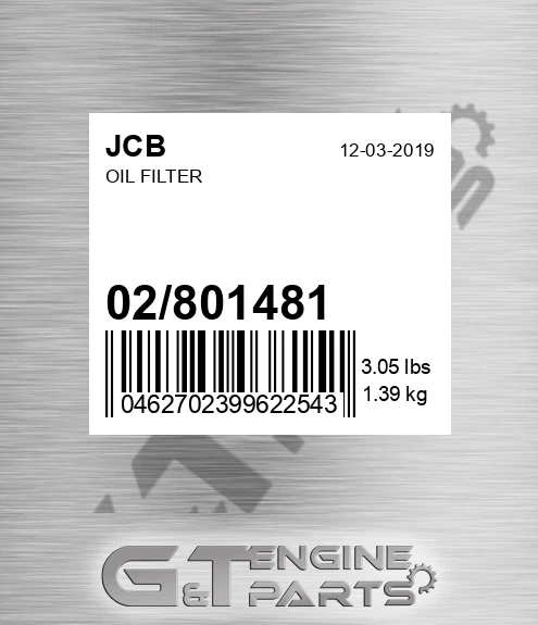 02/801481 Oil Filter