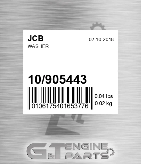 10/905443 Washer