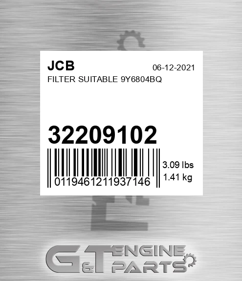 32/209102 Filter Suitable 9y6804bq
