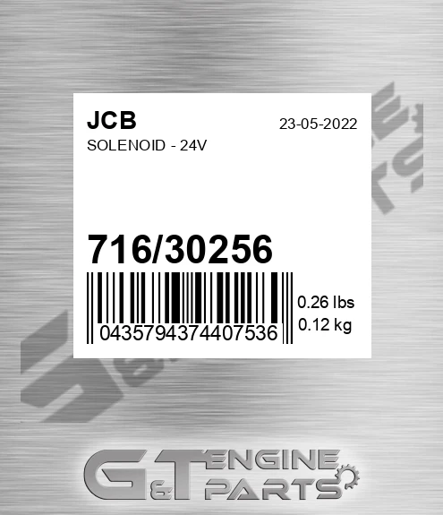 716/30256 Solenoid - 24v