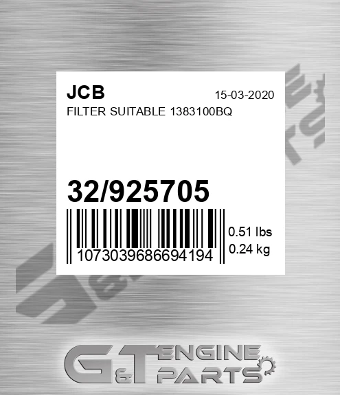 32/925705 Filter Suitable 1383100bq