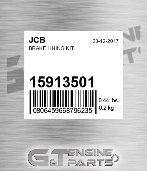 15/913501 Brake Lining Kit