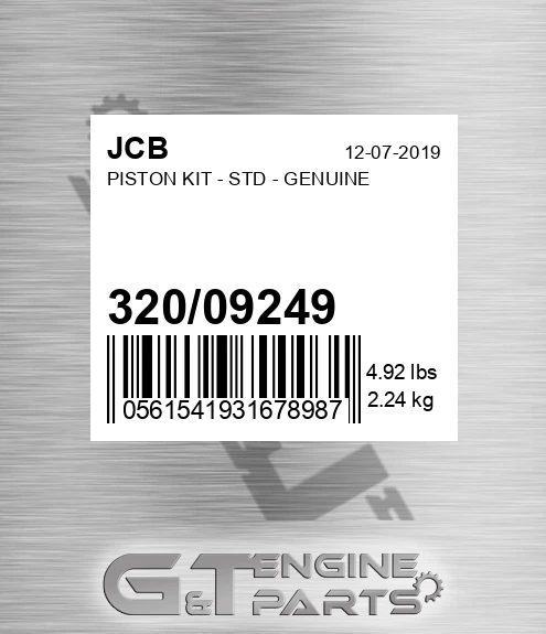 320/09249 Piston Kit - Std - Genuine