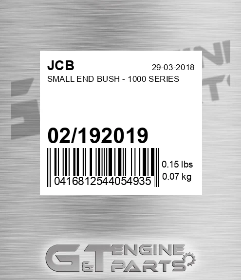 02/192019 Small End Bush - 1000 Series