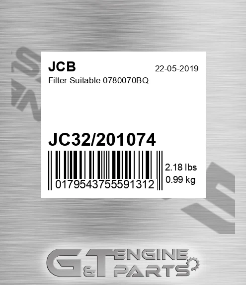 JC32201074 Filter Suitable 0780070bq