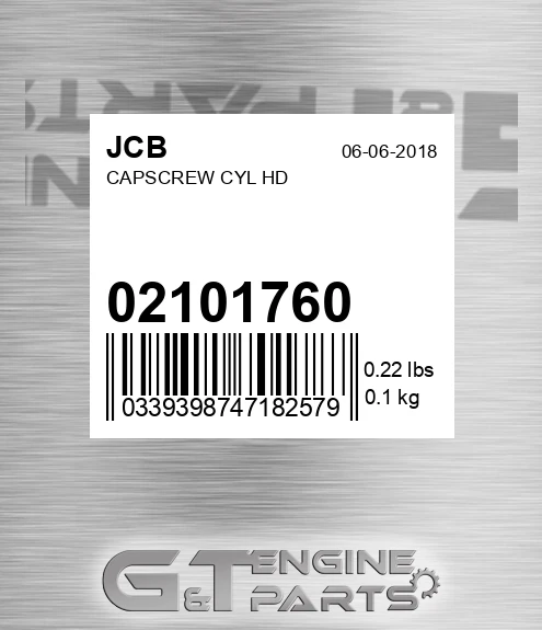 02/101760 Capscrew Cyl Hd