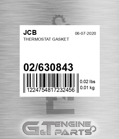 02/630843 Thermostat Gasket