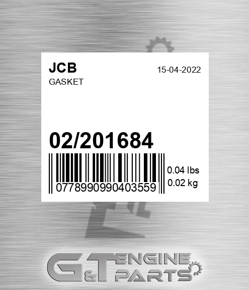 02/201684 Gasket