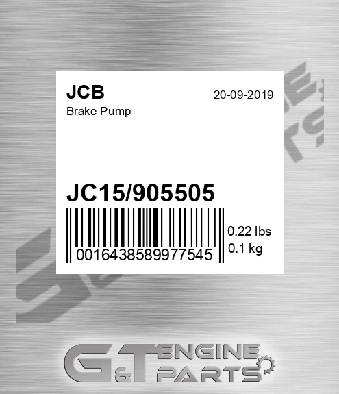 JC15905505 Brake Pump