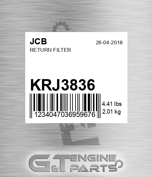 KRJ3836 JCB Return Filter