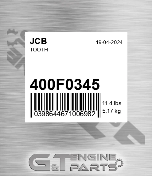 400/F0345 JCB Tooth