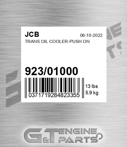923/01000 Trans Oil Cooler-push On