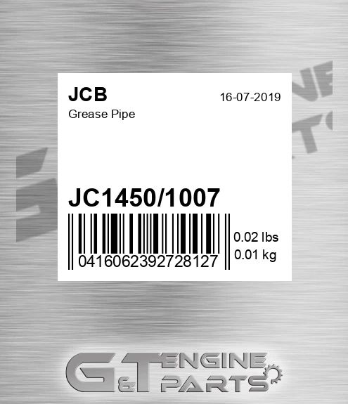 JC1450/1007 Grease Pipe