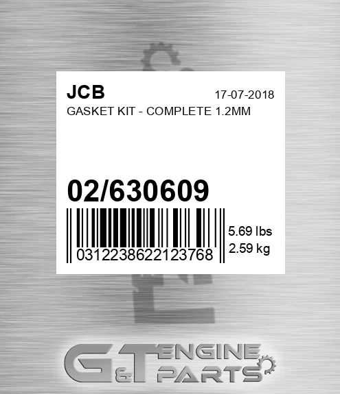 02/630609 Gasket Kit - Complete 1.2mm