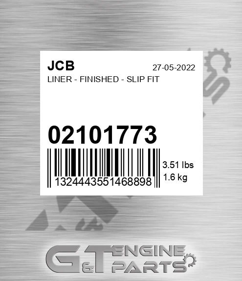 02/101773 Liner - Finished - Slip Fit