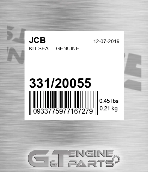 331/20055 Kit Seal - Genuine