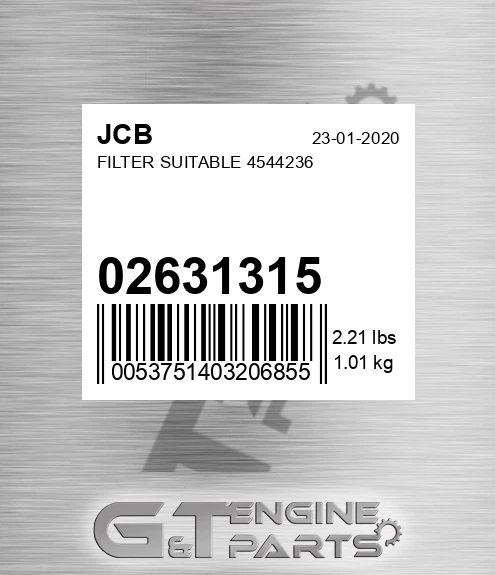 02/631315 Filter Suitable 4544236