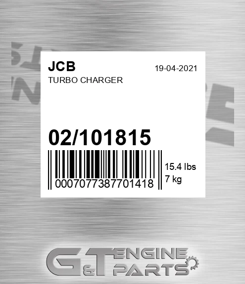 02/101815 Turbo Charger