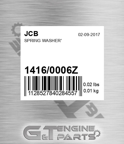 1416/0006Z Spring Washer'