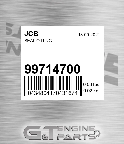 99714700 Seal O-ring