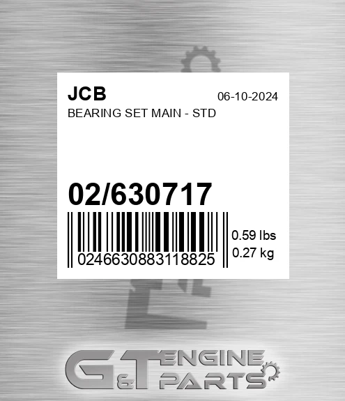 02/630717 Bearing Set Main - Std