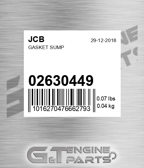 02/630449 Gasket Sump