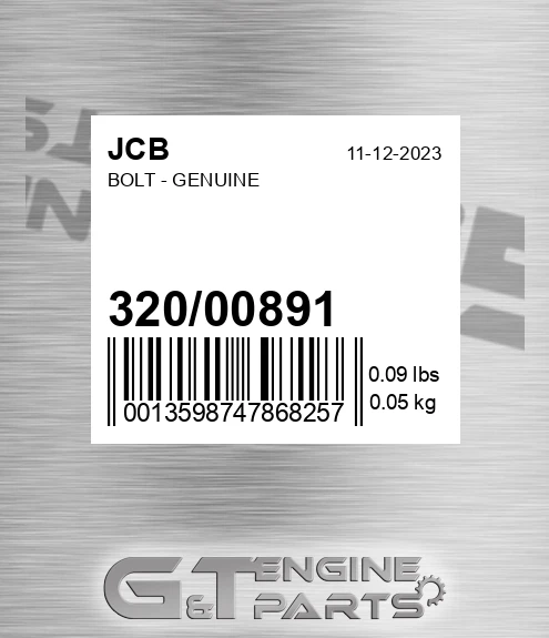 320/00891 Bolt - Genuine