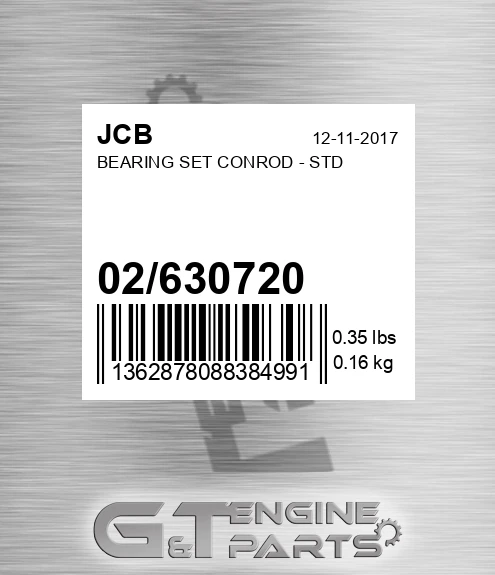 02/630720 Bearing Set Conrod - Std