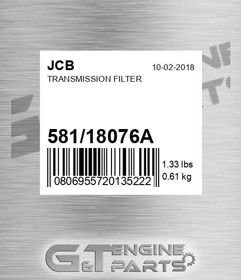 58118076A Transmission Filter for JCB