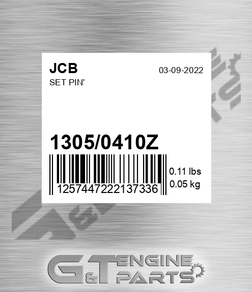 1305/0410Z Set Pin'