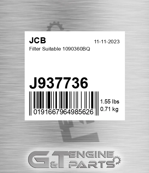 J937736 Filter Suitable 1090360bq