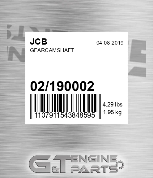 02/190002 Gearcamshaft