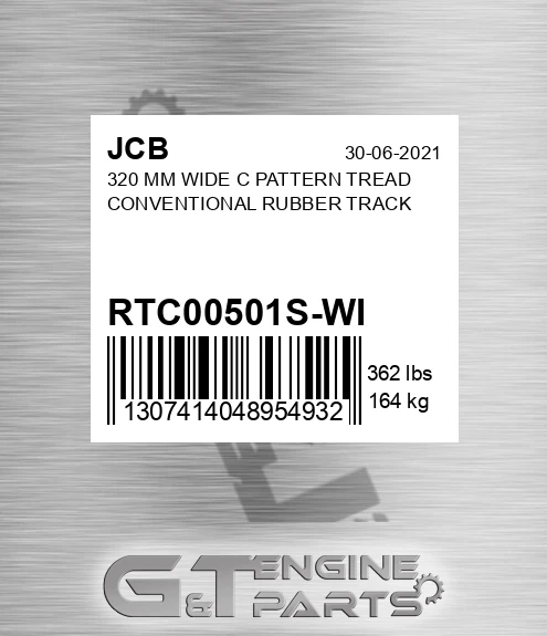 RTC00501S-WI 320 Mm Wide C Pattern Tread Conventional Rubber Track