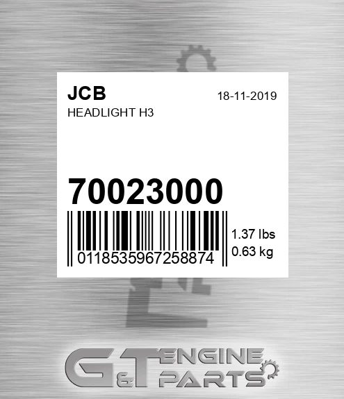 700/23000 Headlight H3