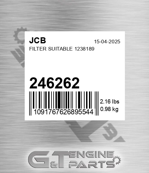 246262 Filter Suitable 1238189