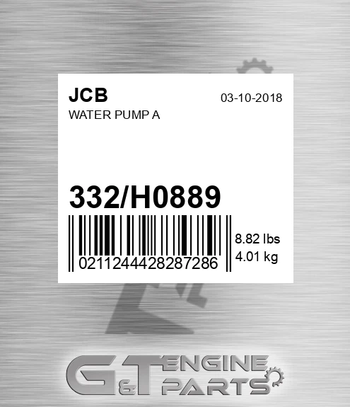 332/H0889 Water Pump A