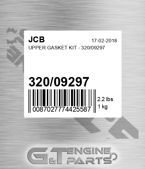 320/09297 Upper Gasket Kit - 320/09297