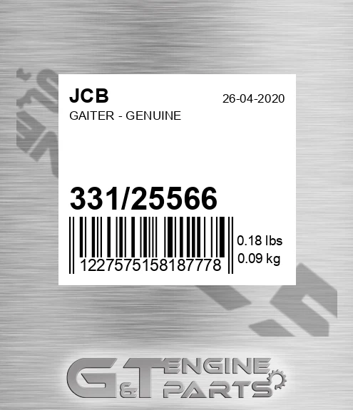 331/25566 Gaiter - Genuine