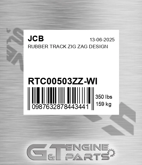 RTC00503ZZ-WI Rubber Track Zig Zag Design