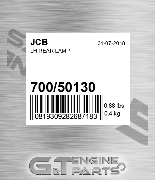 700/50130 Lh Rear Lamp