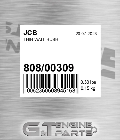 808/00309 Thin Wall Bush