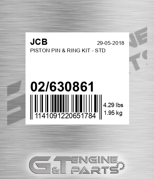 02/630861 Piston Pin & Ring Kit - Std