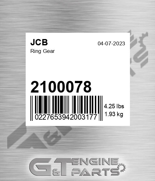 2100078 JCB Ring Gear