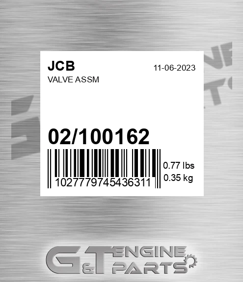 02/100162 Valve Assm