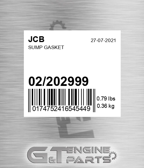 02/202999 Sump Gasket
