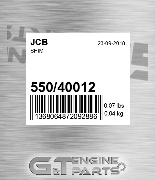 550/40012 Shim