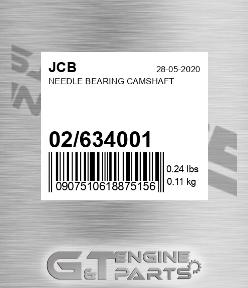02/634001 Needle Bearing Camshaft