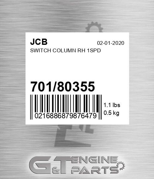 701/80355 Switch Column Rh 1spd