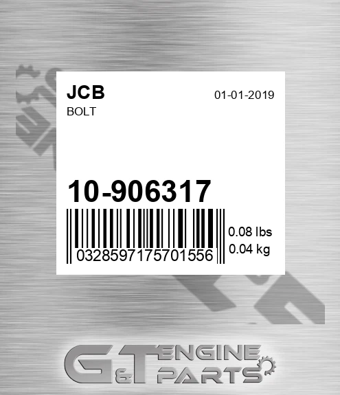 10/906317 Bolt