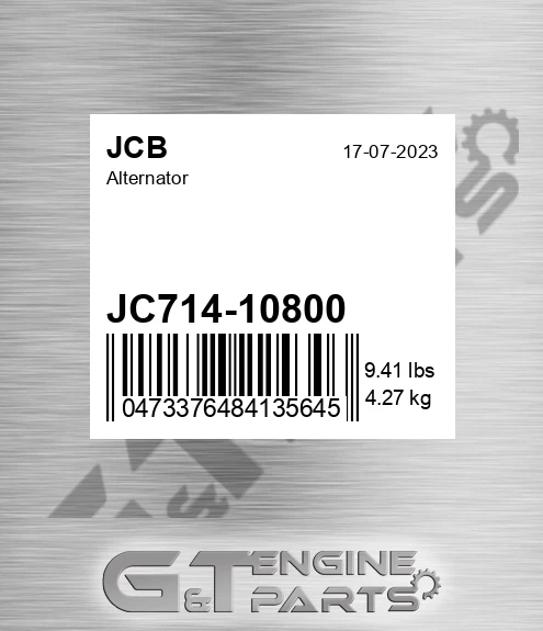 JC714-10800 Alternator
